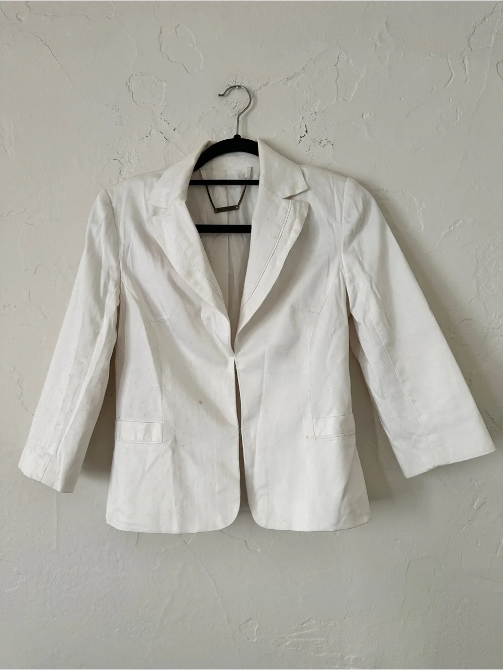 Trina Turk Women's White 3/4 Sleeve Blazer